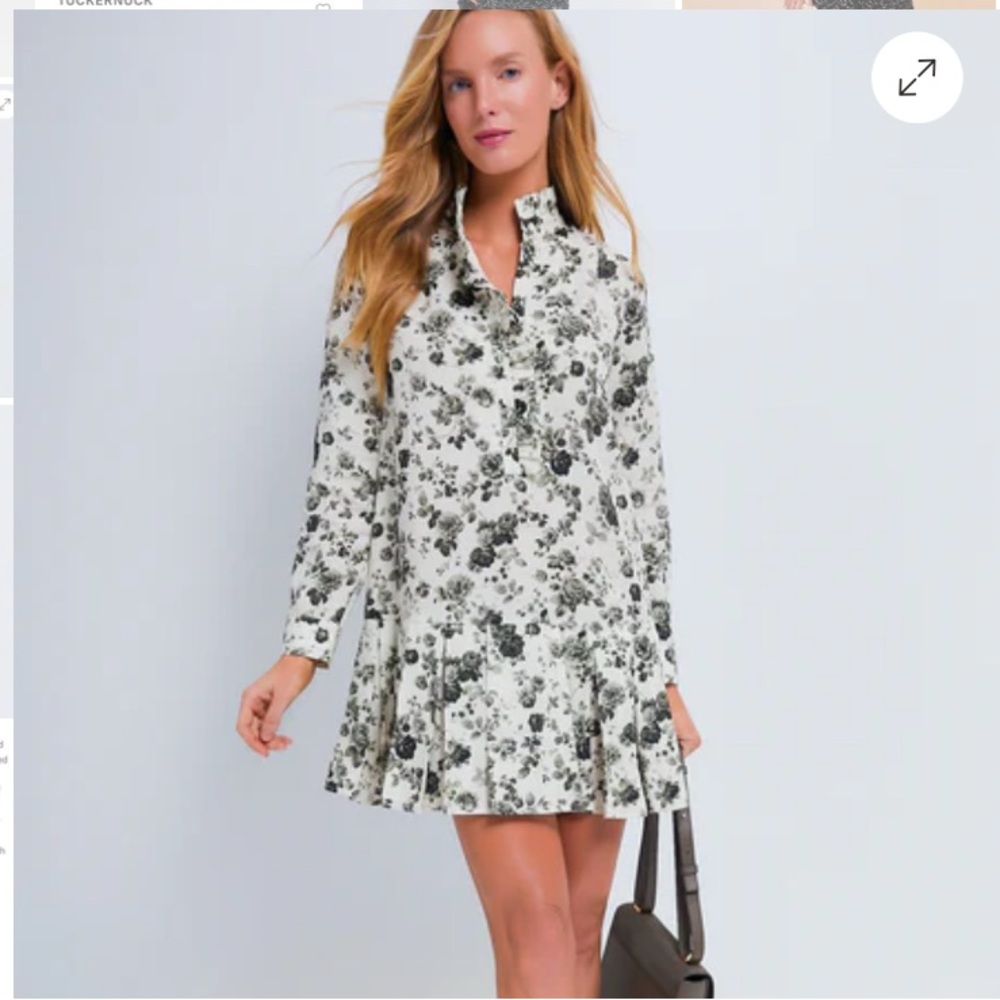 TUCKERNUCK FADED ROSES TATE MINI SHIRT DRESS🖤🤍